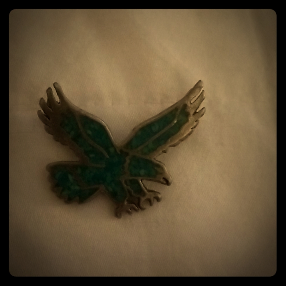 Torquoise  eagle pendant